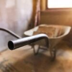 Unfinished, ecological wooden house